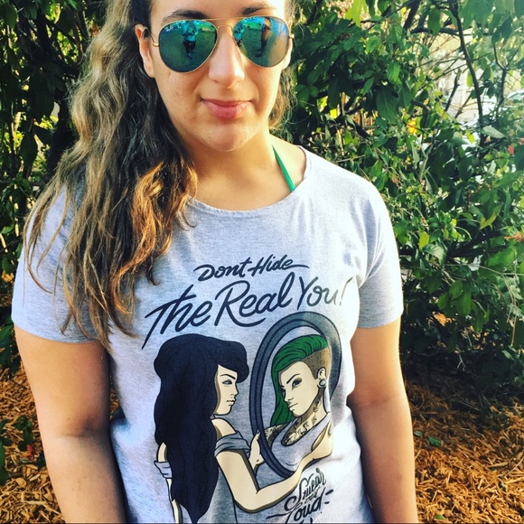 Swear Out Loud Apparel Tops - Don’t Hide the Real You / Swear Out Loud Apparel